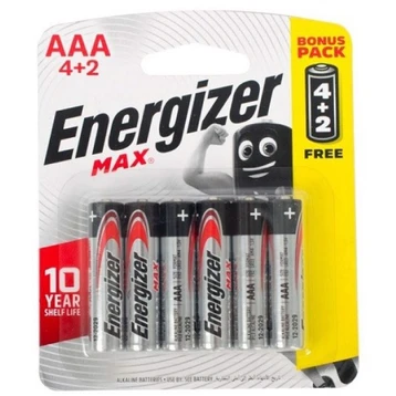 Pin Energizer Max AAA E92BP4+2