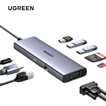 Cổng chuyển đổi Ugreen 9 in 1 sạc PD 100W CM498 15600