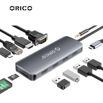 Hub USB-C Orico MC-U111P-V1-GY PD-100W
