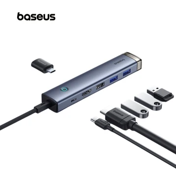 Hub Baseus Ultrajoy Series 6 cổng Air (TYPE-C TO 1 HDMI 4K@30HZ + 2 USB 3.0 + 1 USB 2.0 + 1 TYPE-C 3.0 + 1 PD)