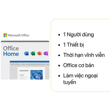 Phần mềm Office Home 2024 (Bản quyền vĩnh viễn 1 máy) (Bản key điện tử)