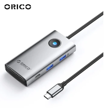 Hub chuyển đổi Type C Orico PW11-6PCR-GY 6 IN 1 PD 100W