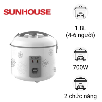 Nồi cơm điện nắp gài 1.8L Sunhouse SHD8603