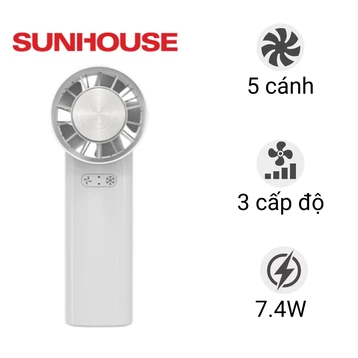 Quạt sạc mini cầm tay Sunhouse SHD7113