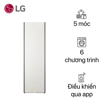 Tủ chăm sóc quần áo thông minh LG Styler 5 móc Inverter 2022 (S5BOC)