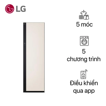 Tủ chăm sóc quần áo thông minh LG 5 móc be 2024 (SC5MBR80H)