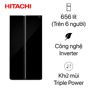 Tủ lạnh Hitachi Side By Side 656L Inverter 2025 (HRSN9713ESGBKVN)