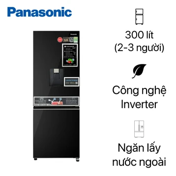 Tủ lạnh Panasonic ngăn đá dưới 300L ngăn đông mềm 2022 (NR-BV331WGKV)