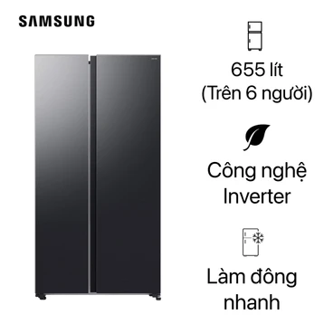 Tủ Lạnh Samsung Side By Side 655L 2025 (RS70F65Q3FSV)