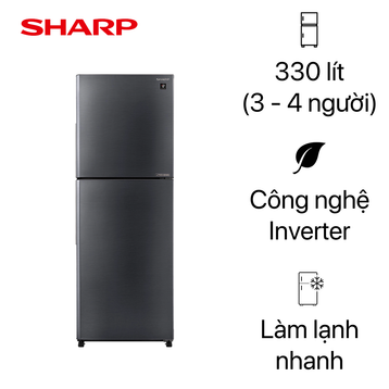 Tủ lạnh Sharp 330L 2023 (SJ-XP352AE-DS)