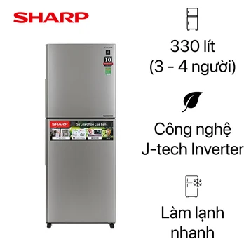 Tủ lạnh Sharp 330L 2023 (SJ-XP352AE-SL)