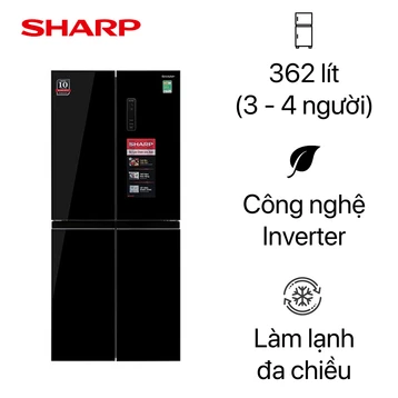 Tủ lạnh Sharp Multidoor 362L 2022 (SJ-FX420VG-BK)