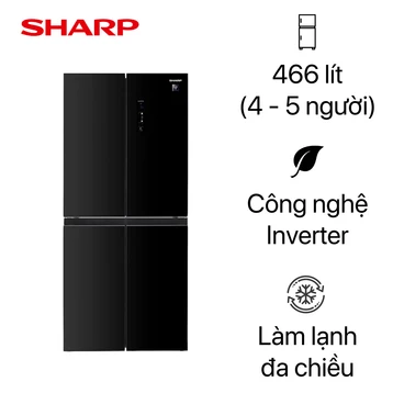 Tủ lạnh Sharp Multidoor 466L 2025 (SJ-FXP560VG-BK)