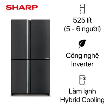 Tủ lạnh Sharp Multidoor 525L 2025 (SJ-FX610V-MK)