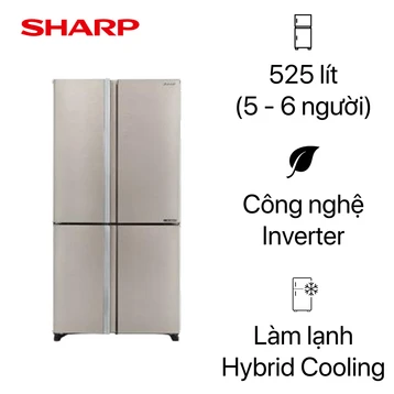 Tủ lạnh Sharp Multidoor 525L 2025 (SJ-FX610V-SL)