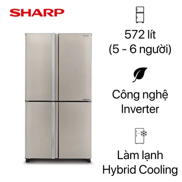 Tủ lạnh Sharp Multidoor 572L 2025 (SJ-FX650V-SL)