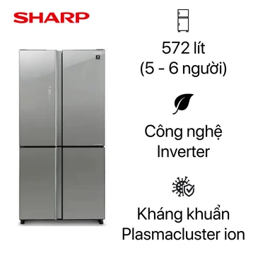 Tủ lạnh Sharp Multidoor 572L 2025 (SJ-FXP650VG-SL)