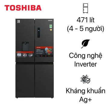 Tủ lạnh Toshiba Multidoor 471 lít 2025 (GR-RF606WI-PMV(60)-AG)