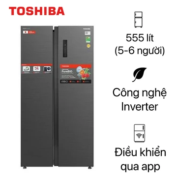 Tủ lạnh Toshiba side by side 555 lít 2024 (GR-RS696WI-PMV(60)-AG)