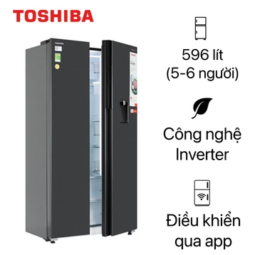 Tủ lạnh Toshiba side by side 596 lít 2023 (GR-RS775WI-PMV(06)-MG)