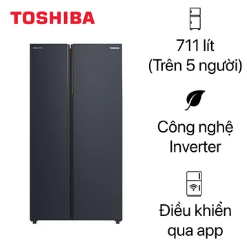 Tủ lạnh Toshiba side by side 711 lít 2025 (GR-RS910WI-PGV(06)-MG)