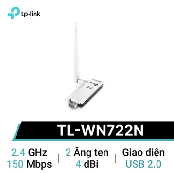 USB Wifi (High Gain) chuẩn N tốc độ 150Mbps TP-Link TL-WN722N