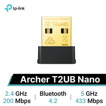 USB Wifi Bluetooth 4.2 TP-Link AC600 Archer T2UB Nano