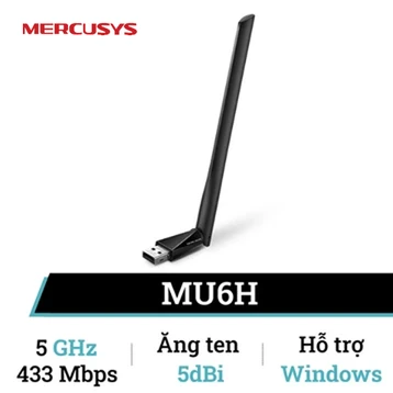 USB Wifi Mercusys MU6H băng tần kép AC650