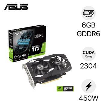 VGA ASUS Dual RTX 3050 OC 6GB GDDR6