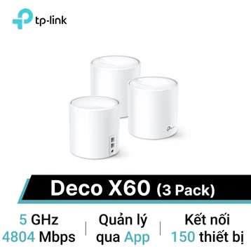 Wifi Mesh TP-Link Deco X60 WiFi 6 AX5400 (3 Pack)