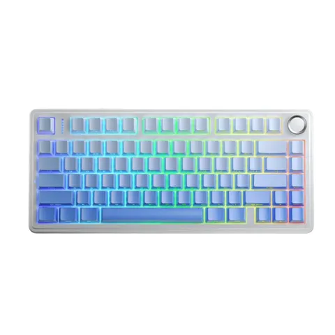 Bàn phím cơ không dây AULA F75 trắng xanh dương gradient