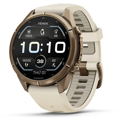 Đồng hồ thông minh Garmin Fenix 9 Pro 43mm AMOLED viền Titanium