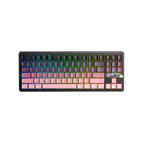 Bàn phím cơ không dây Aula F87 Pro V2 Đen Hồng Gradient