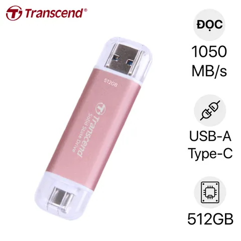 Ổ cứng di động SSD Transcend ESD310P 1050MB/s 512GB