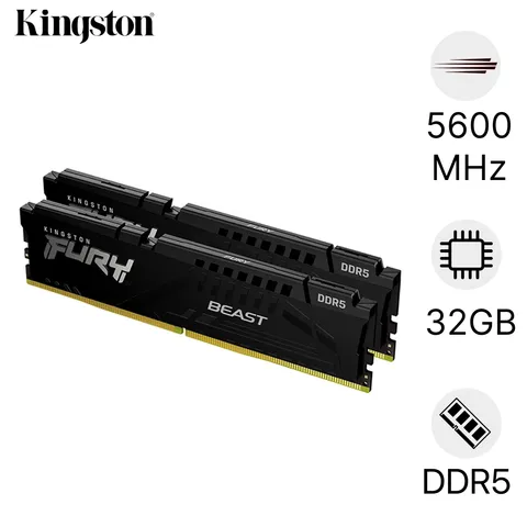 Ram PC Kingston Fury DDR5 5600MHz 32GB (2*16) KF556C40BBK2-32WP