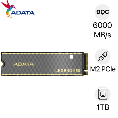 Ổ cứng SSD ADATA LEGEND 860 PCIE GEN4 X4 M.2 2280 (R 6000/W 5000) 1TB