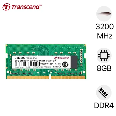 RAM Laptop Transcend DDR4 3200MHz 8GB JM3200JSB-8GB