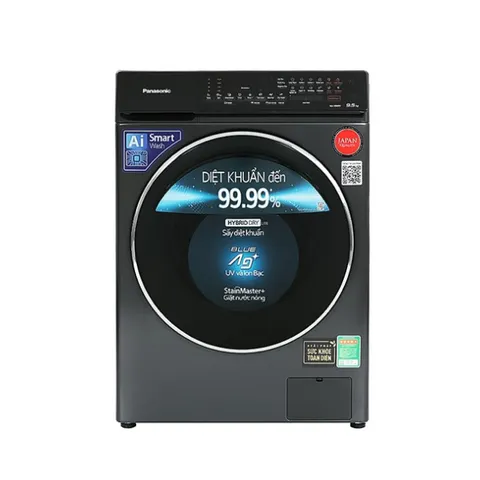 Máy giặt sấy Panasonic cửa ngang giặt 9.5kg - sấy 2kg 2022 (NA-V95FR1BVT)