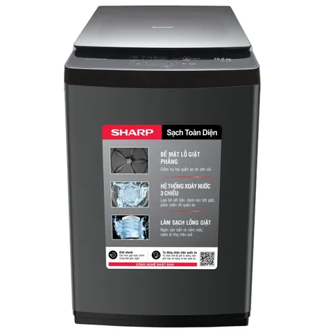 Máy giặt Sharp cửa trên 10Kg 2021 (ES-Y100HV-S)