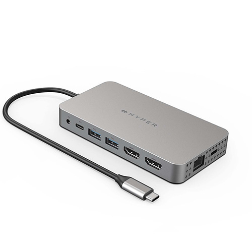 Cổng Chuyển Đổi Hyber Drive Dual 4K Hdmi 10 - In - 1 (2 Màn Hình) Usb - C Hub For Macbook M1 Hdm1 - Cũ