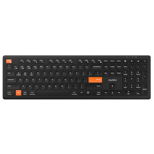 Bàn Phím Không Dây Dareu Lk150D Black - Orange