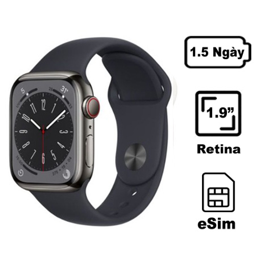Apple Watch Series 8 45Mm 4G - Viền Nhôm Dây Cao Su - Cũ Đẹp
