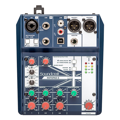 Bộ Trộn Âm Thanh Soundcraft Scr Notepad 5Ch - Cũ