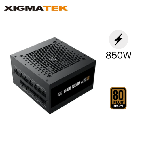 Nguồn Máy Tính Xigmatek Thor T850M V3 Pcie Gen 5.1 Atx 3.1 (850W - 80Plus Bronze)