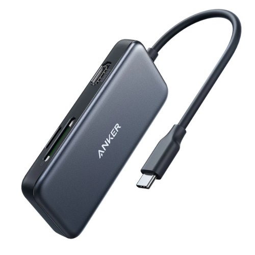 Hub Anker Powerexpand 5 Trong 1 Usb - C To Hdmi 4K - 2 Usb - A 3.0 - 2 Cổng Đọc Thẻ Nhớ A8334