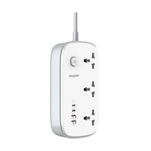 Ổ Cắm Điện Energizer Đa Năng 3Ac Kèm 2Usb - A Và 2Usb - C Sạc Nhanh 