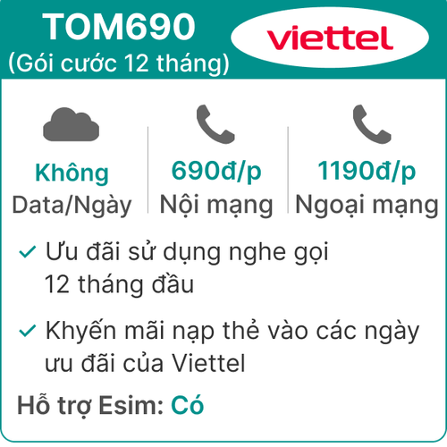 Sim Viettel Nghe Gọi Cơ Bản