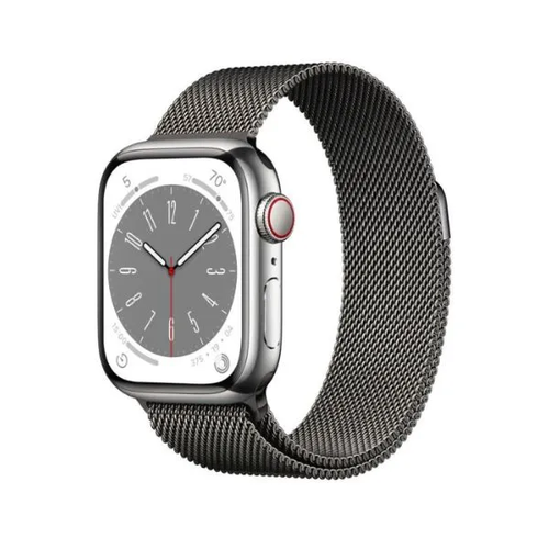 Apple Watch Series 8 45Mm 4G - Viền Thép Dây Thép - Cũ Xước Cấn - Đen