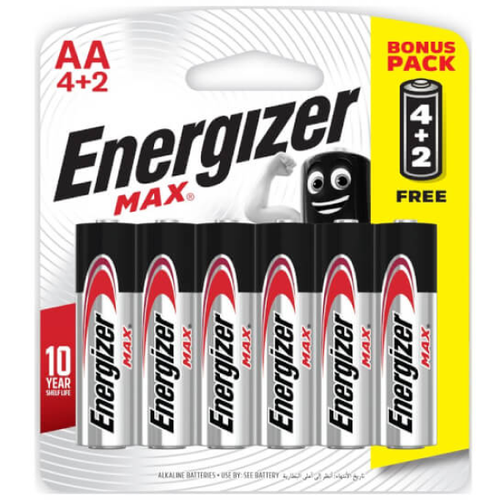 Pin Energizer Max Aa E91Bp4+2
