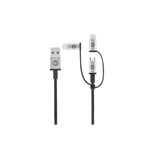 Cáp Mophie 3 Trong 1 (Lightning - Micro - Type - C) 1 Mét - Cũ